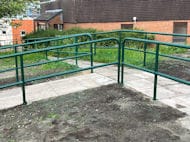 Custom Made Steel Pedestrian Handrails Supplied and Fitted at Bolton NHS